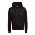 Mens Black Centered Emblem Tonal Hoodie 90386 by Versace Jeans Couture from Hurleys