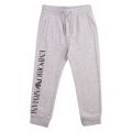 Boys Grey Melange Tipped Eagle Hooded Zip Through Tracksuit 57403 by Emporio Armani from Hurleys