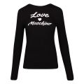 Womens Black Logo L/s T Shirt 110545 by Love Moschino from Hurleys