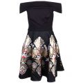 Women Black Airlo Opulent Orient Bardot Dress 68509 by Ted Baker from Hurleys