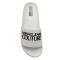 Womens White Branded Logo Slides 85935 by Versace Jeans Couture from Hurleys