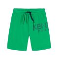 Boys Green Logo JB 7 Sweat Shorts 23586 by Kenzo from Hurleys