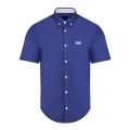 Athleisure Mens Medium Blue Biadia_R S/s Shirt 42496 by BOSS from Hurleys