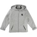 Girls Grey Logo Hooded Zip Sweat Top 65667 by Karl Lagerfeld Kids from Hurleys