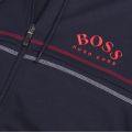 Athleisure Mens Navy/Coral Saggy Hooded Zip Through Sweat Top 51483 by BOSS from Hurleys