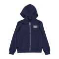 Boys Eclipse Blue Patch Label Hooded Zip Through Sweatshirt 109550 by Dsquared2 from Hurleys