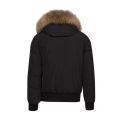 Mens Black/Natural Nathan Fur Hooded Down Jacket 50209 by Mackage from Hurleys