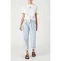 Womens Bright White Knotted S/s T Shirt 91169 by Calvin Klein from Hurleys