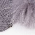 Womens Grey/Grey White Wool Hat With Pom 31565 by BKLYN from Hurleys