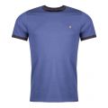 Mens Bobby Blue Groves Ringer S/s T Shirt 32680 by Farah from Hurleys