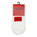 Mens White 2 Pack Rib Label Sports Socks 76606 by HUGO from Hurleys