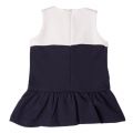 Baby Navy Contrast Scalloped Dress 62572 by Armani Junior from Hurleys