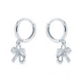 Womens Silver Perrie Petite Bow Huggie Earrings 82829 by Ted Baker from Hurleys