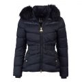 Womens Black Checkside Hooded Quilted Jacket 80573 by Barbour International from Hurleys