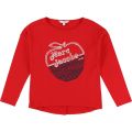 Girls Pop Red Apple Logo L/s T Shirt 28513 by Marc Jacobs from Hurleys