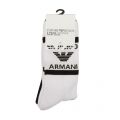 Mens White/Black Sports 2 Pack Socks 87390 by Emporio Armani Bodywear from Hurleys