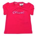 Baby Fuchsia Floral Logo Tee Shirt 6256 by Armani Junior from Hurleys