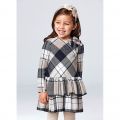 Girls Navy Plaid Frill Dress 91556 by Mayoral from Hurleys