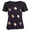 Womens Black Embellished Circle S/s Tee Shirt 67819 by Armani Jeans from Hurleys