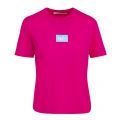 Womens Party Pink Shine Badge S/s T Shirt 87077 by Calvin Klein from Hurleys