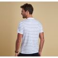 Lifestyle Mens White Dalewood Stripe S/s Tee Shirt 10339 by Barbour from Hurleys