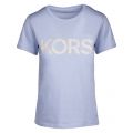 Womens Pastel Blue Stud Graphic Logo S/s T Shirt 39945 by Michael Kors from Hurleys