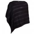 Womens Black Knitted Poncho
