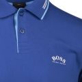 Athleisure Mens Bright Blue Paul Curved Slim Fit S/s Polo Shirt