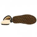 Mens Black Scuff Leather Slippers