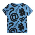 Boys Alaskan Blue Hashtag Print S/s T Shirt 90509 by Moschino from Hurleys