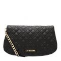 Womens Black Diamond Quilted Saddle Crossbody Bag 82232 by Love Moschino from Hurleys
