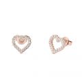 Womens Rose Gold/Crystal Leenah Crystal Heart Studs 99225 by Ted Baker from Hurleys