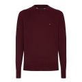 Mens Tawny Port Heather Cotton Cashmere Knitted Jumper 50019 by Tommy Hilfiger from Hurleys