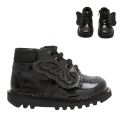 Infant Black Patent Hi Faeries Split Boots (5-12) 92142 by Kickers from Hurleys