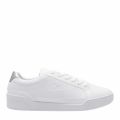 Mens White/Silver Challenge Grain Trainers 55729 by Lacoste from Hurleys