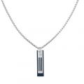 Tommy Hilfiger Necklace Mens Silver/Blue Double Dog Tag