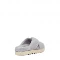 Womens Metal Grey Fuzz Sugar Terry Cross Slides 108956 by UGG from Hurleys