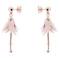 Womens Rose Gold & Baby Pink Fedora Mini Fuschia Drop Earrings 24495 by Ted Baker from Hurleys