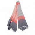 Lifestyle Womens Navy & Red Whitmore Stripe Scarf 21835 by Barbour from Hurleys