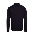 Athleisure Mens Navy/Gold Skaz Funnel Zip Through Sweat Top 80785 by BOSS from Hurleys