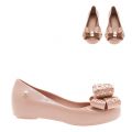 Kids Blush Ultragirl Luxe Bow Shoes (10-3) 36694 by Mini Melissa from Hurleys