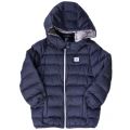 Boys Navy Hooded Down Filled Jacket 62433 by Armani Junior from Hurleys