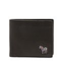 Mens Black Zebra Pebbled Bifold Wallet 28698 by PS Paul Smith from Hurleys
