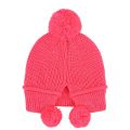 Girls Fuchsia Knitted Pom Face Hat 45456 by Billieblush from Hurleys