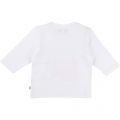 Baby White Chest Logo L/s T Shirt 13236 by BOSS from Hurleys
