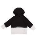 Boys Black Logo Tape Colour Block Hoodie 38012 by Emporio Armani from Hurleys