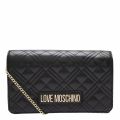 Womens Black Diamond Quilted Crossbody Bag 75547 by Love Moschino from Hurleys