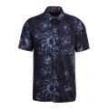 Mens Dark Blue Ufroze Abstract Print S/s Shirt 89425 by Ted Baker from Hurleys