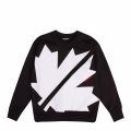 Boys Black Sports Maple Leaf Sweat Top 75415 by Dsquared2 from Hurleys
