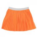 Girls Orange Pleated Skirt